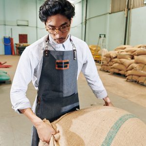 Student learning how to process foods